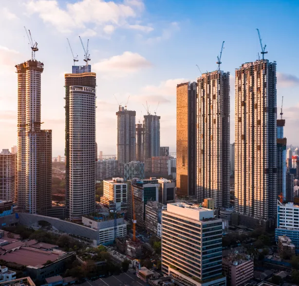 mumbai skyline skyscrapers construction